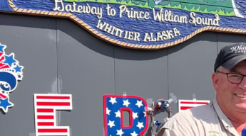 David Borg, Harbormaster in Whittier, Alaska at 4th of July event. Photo submitted by T. Foster.