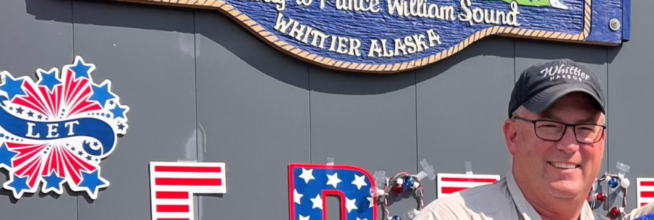 David Borg, Harbormaster in Whittier, Alaska at 4th of July event. Photo submitted by T. Foster.