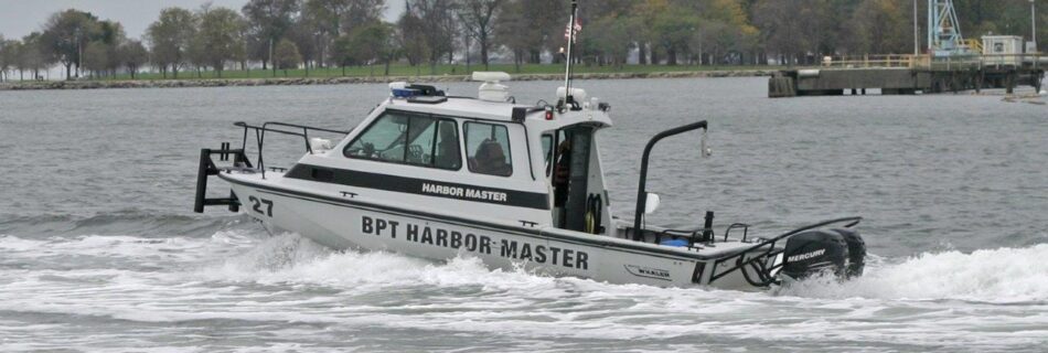 Bridgeport, CT Harbormaster Boat. Submitted by R. Conrad.